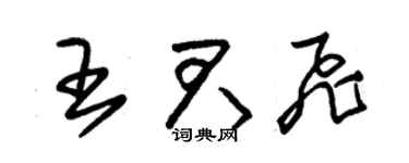 朱錫榮王君飛草書個性簽名怎么寫