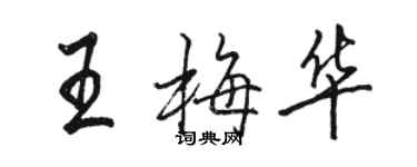 駱恆光王梅華行書個性簽名怎么寫