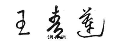 駱恆光王青蓮草書個性簽名怎么寫