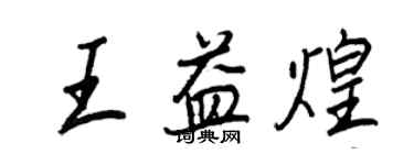 王正良王益煌行書個性簽名怎么寫