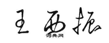 駱恆光王西振草書個性簽名怎么寫