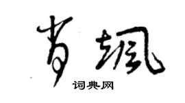 曾慶福肖颯草書個性簽名怎么寫