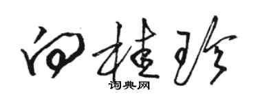 駱恆光向桂珍草書個性簽名怎么寫