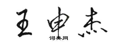 駱恆光王申傑行書個性簽名怎么寫