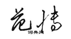 駱恆光范博草書個性簽名怎么寫