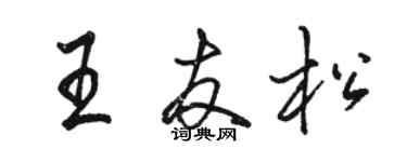 駱恆光王友松行書個性簽名怎么寫