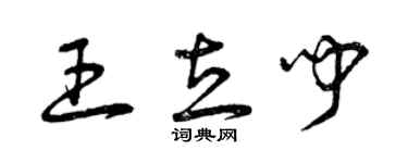 曾慶福王立聞草書個性簽名怎么寫