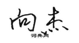 駱恆光向傑行書個性簽名怎么寫