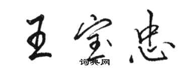 駱恆光王寶忠行書個性簽名怎么寫