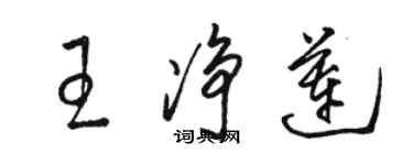 駱恆光王淨蓮草書個性簽名怎么寫