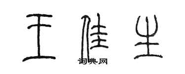 陳墨王佳生篆書個性簽名怎么寫