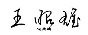 梁錦英王昭雄草書個性簽名怎么寫