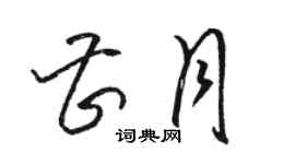 駱恆光曹月草書個性簽名怎么寫