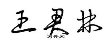 曾慶福王君林草書個性簽名怎么寫