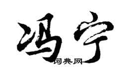 胡問遂馮寧行書個性簽名怎么寫