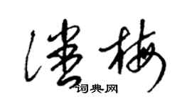 梁錦英潘梅草書個性簽名怎么寫