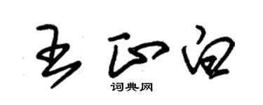 朱錫榮王正白草書個性簽名怎么寫