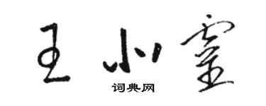 駱恆光王北靈草書個性簽名怎么寫