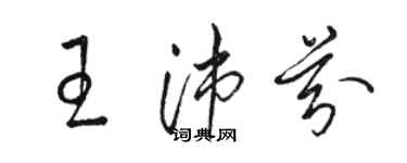 駱恆光王沛芬草書個性簽名怎么寫