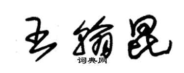 朱錫榮王翰昆草書個性簽名怎么寫