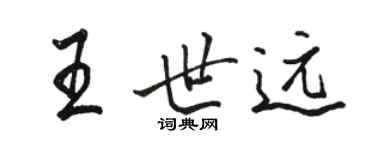 駱恆光王世遠行書個性簽名怎么寫