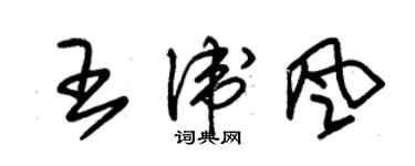 朱錫榮王衛風草書個性簽名怎么寫