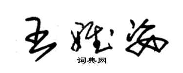 朱錫榮王雅姿草書個性簽名怎么寫