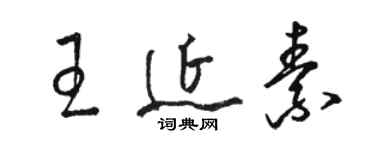 駱恆光王延素草書個性簽名怎么寫