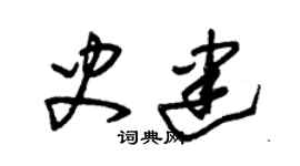 朱錫榮史建草書個性簽名怎么寫
