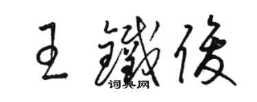 駱恆光王鐵俊草書個性簽名怎么寫