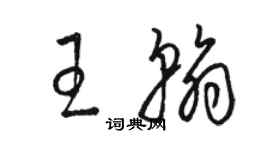 駱恆光王翰草書個性簽名怎么寫