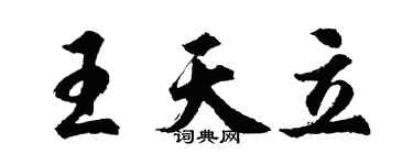 胡問遂王天立行書個性簽名怎么寫