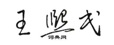 駱恆光王熙民草書個性簽名怎么寫