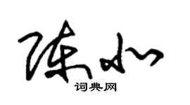 朱錫榮陳北草書個性簽名怎么寫