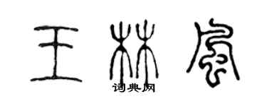 陳聲遠王林風篆書個性簽名怎么寫