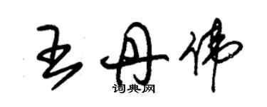 朱錫榮王丹偉草書個性簽名怎么寫