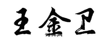 胡問遂王金衛行書個性簽名怎么寫