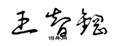 曾慶福王智鋼草書個性簽名怎么寫