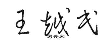 駱恆光王越民草書個性簽名怎么寫