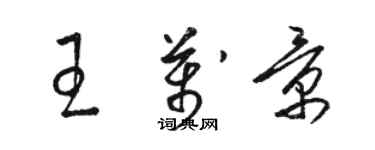 駱恆光王萬景草書個性簽名怎么寫