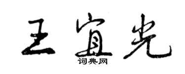 曾慶福王宜光行書個性簽名怎么寫