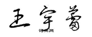 曾慶福王宇蕾草書個性簽名怎么寫