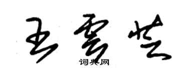 朱錫榮王雲芝草書個性簽名怎么寫