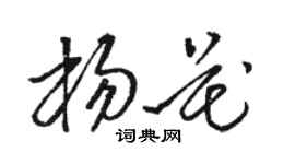 駱恆光楊花草書個性簽名怎么寫