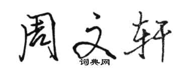 駱恆光周文軒行書個性簽名怎么寫