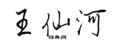 駱恆光王仙河行書個性簽名怎么寫