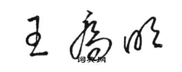 駱恆光王喬明草書個性簽名怎么寫