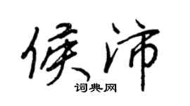王正良侯沛行書個性簽名怎么寫
