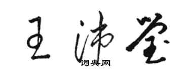 駱恆光王沛瑩草書個性簽名怎么寫