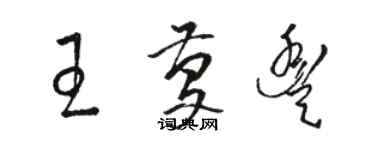 駱恆光王慶豐草書個性簽名怎么寫